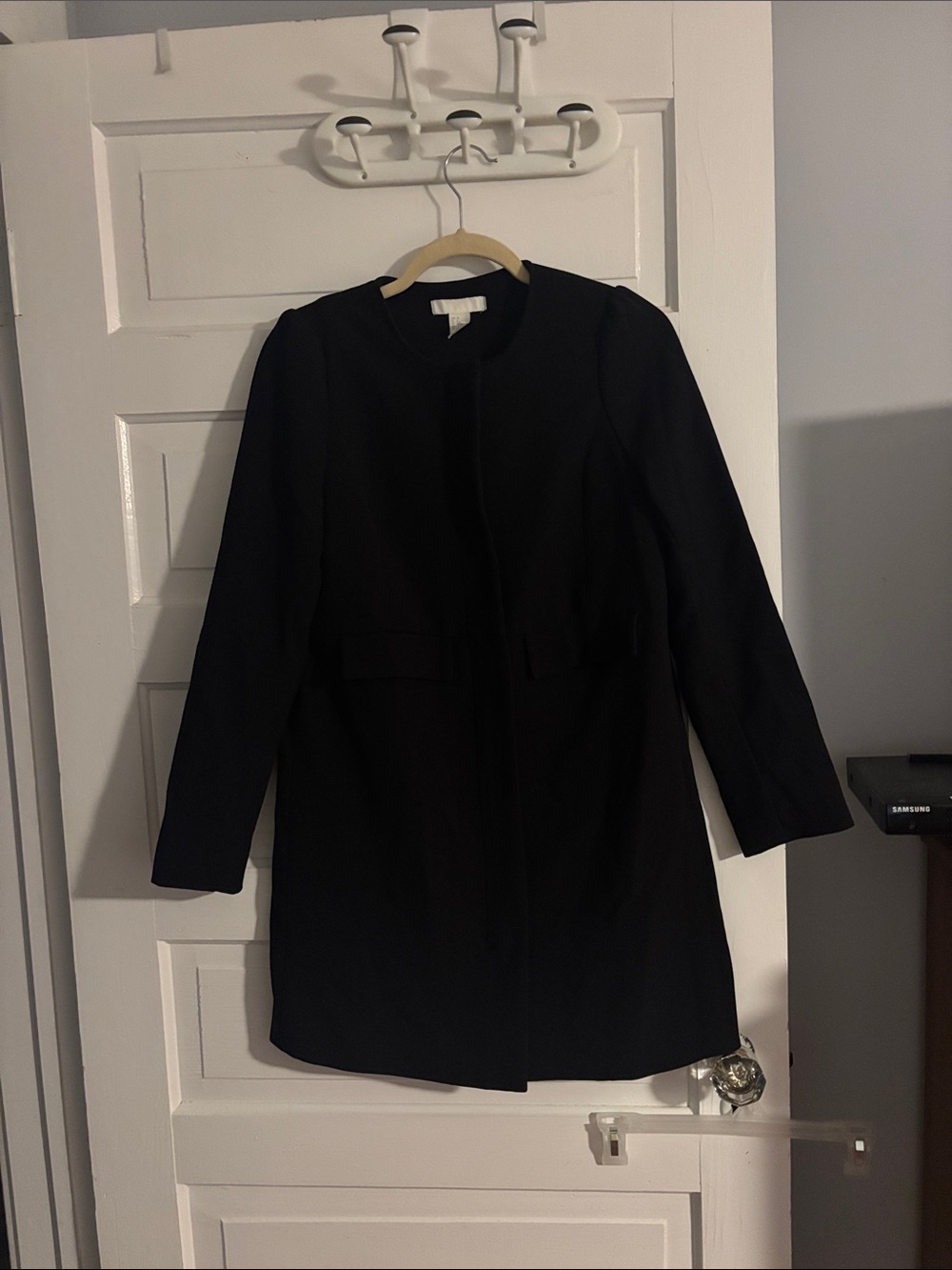 H&M Black Women's Longline Blazer Coat